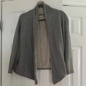 Gray Organic Open Front Cardigan